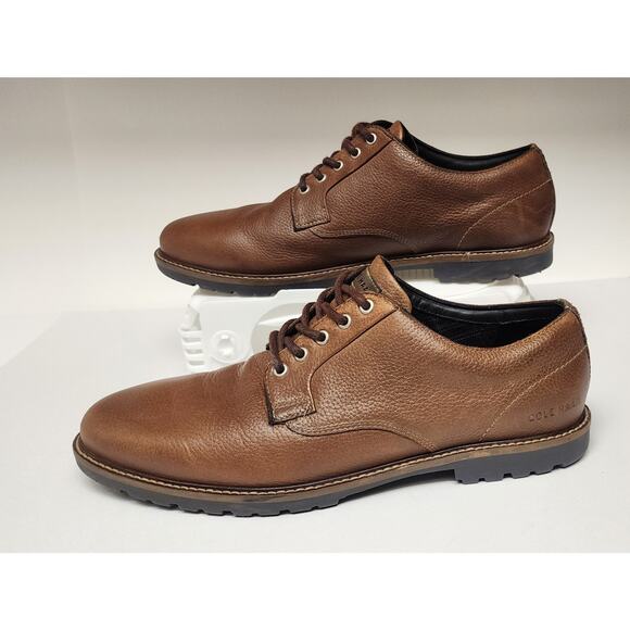 COLE HAAN Men's Memory Flex Oxford Cap Toe Browm Dress Shoes Size 11M - Picture 3 of 7